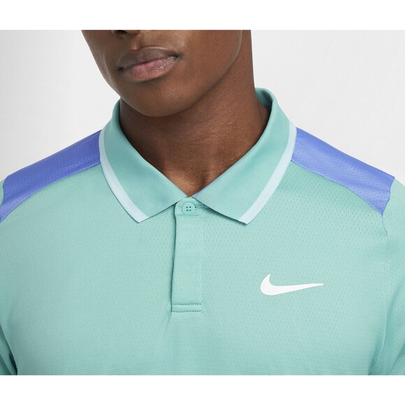 NikeCourt Advantage Men's Dri-FIT Tennis Polo FD5317-300 Green Frost/Royal XXL - Picture 6 of 14